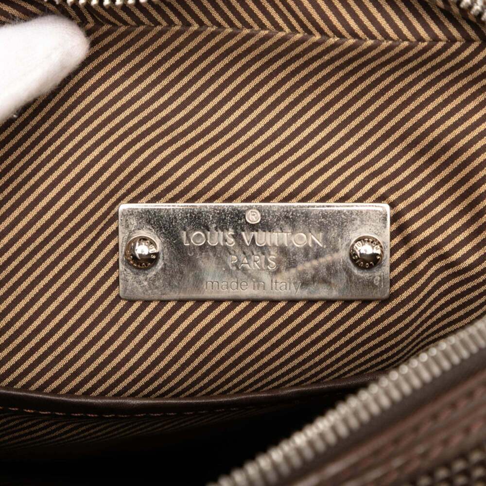LOUIS VUITTON Authentic Brown Leather Trotter Shoulder Bag - Picture 7 of 8
